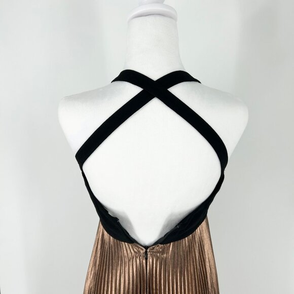 A.L.C. Alba Metallic Pleated Midi Dress - Picture 7 of 13